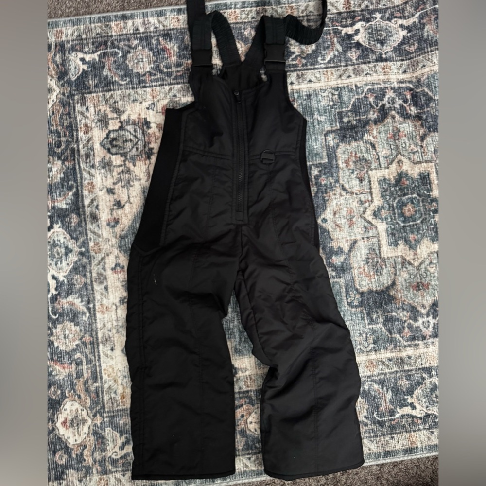 2/$25- Kids Black Snow Bib Overalls